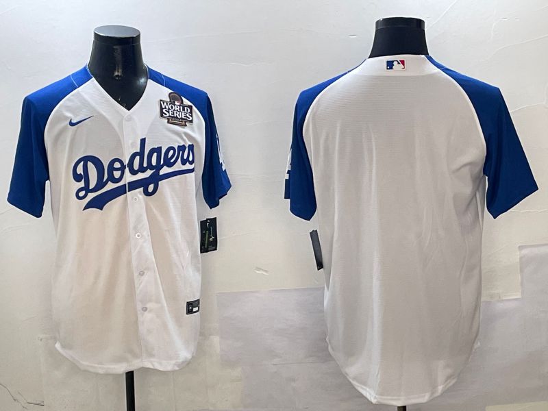 Men Los Angeles Dodgers Blank White blue Game 2025 Nike MLB Jersey style 6->los angeles dodgers->MLB Jersey